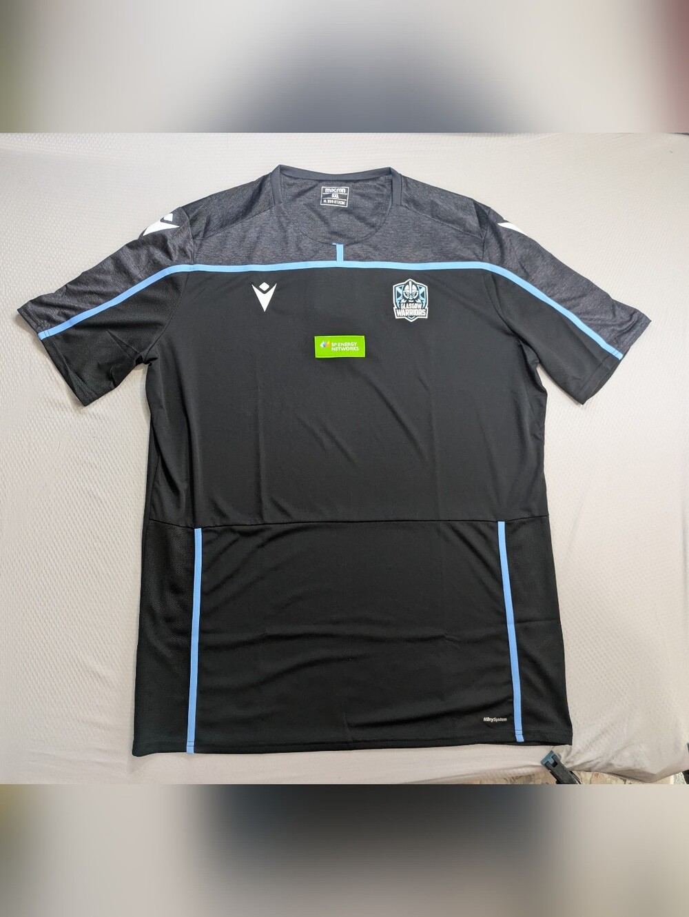 MEN'S RUGBY UNION GLASGOW WARRIORS SCOTLAND SHIRT JERSEY MACRON SIZE 5XL